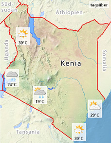 Wettervorhersage für Kenia