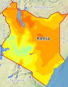 Höchste Temperaturen in Kenia im Monat Juni Höchste Temperaturen Juni