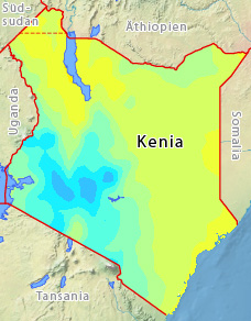 Niedrigste Temperaturen in Kenia im Monat Juni Niedrigste Temperaturen Juni
