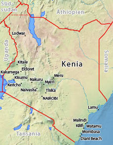 Temperaturen in Kenia